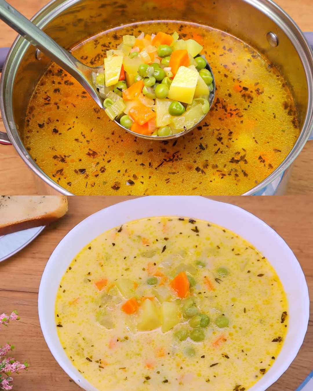 Comfort in a Bowl: Creamy Vegetable Soup with Aromatic Croutons ...