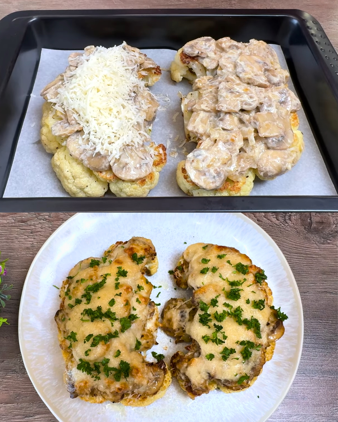 Cauliflower And Mushroom Bake - Greenku Recipes