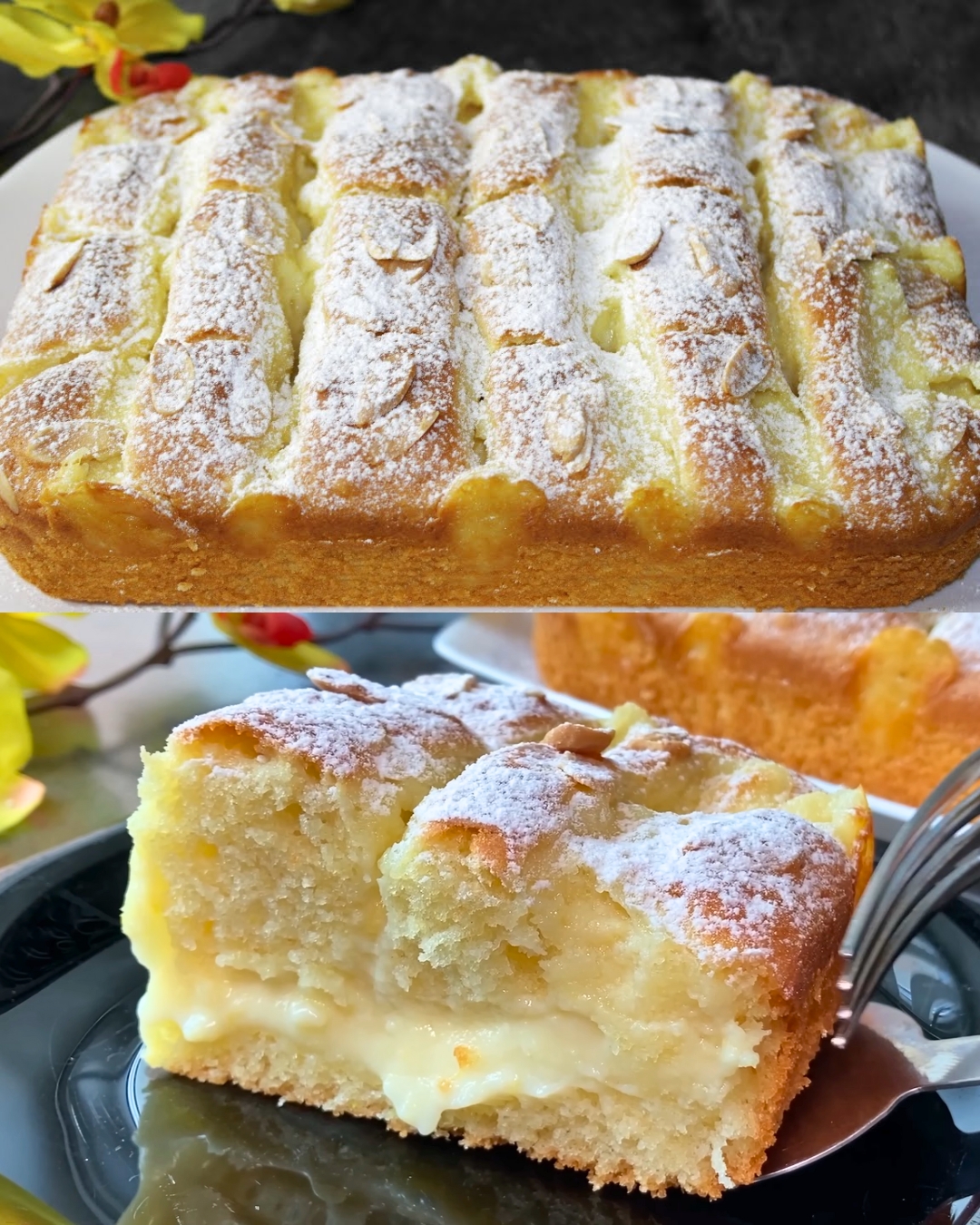 Luscious Lemon Cake with Melting Custard Filling (Ready in 15 Minutes ...