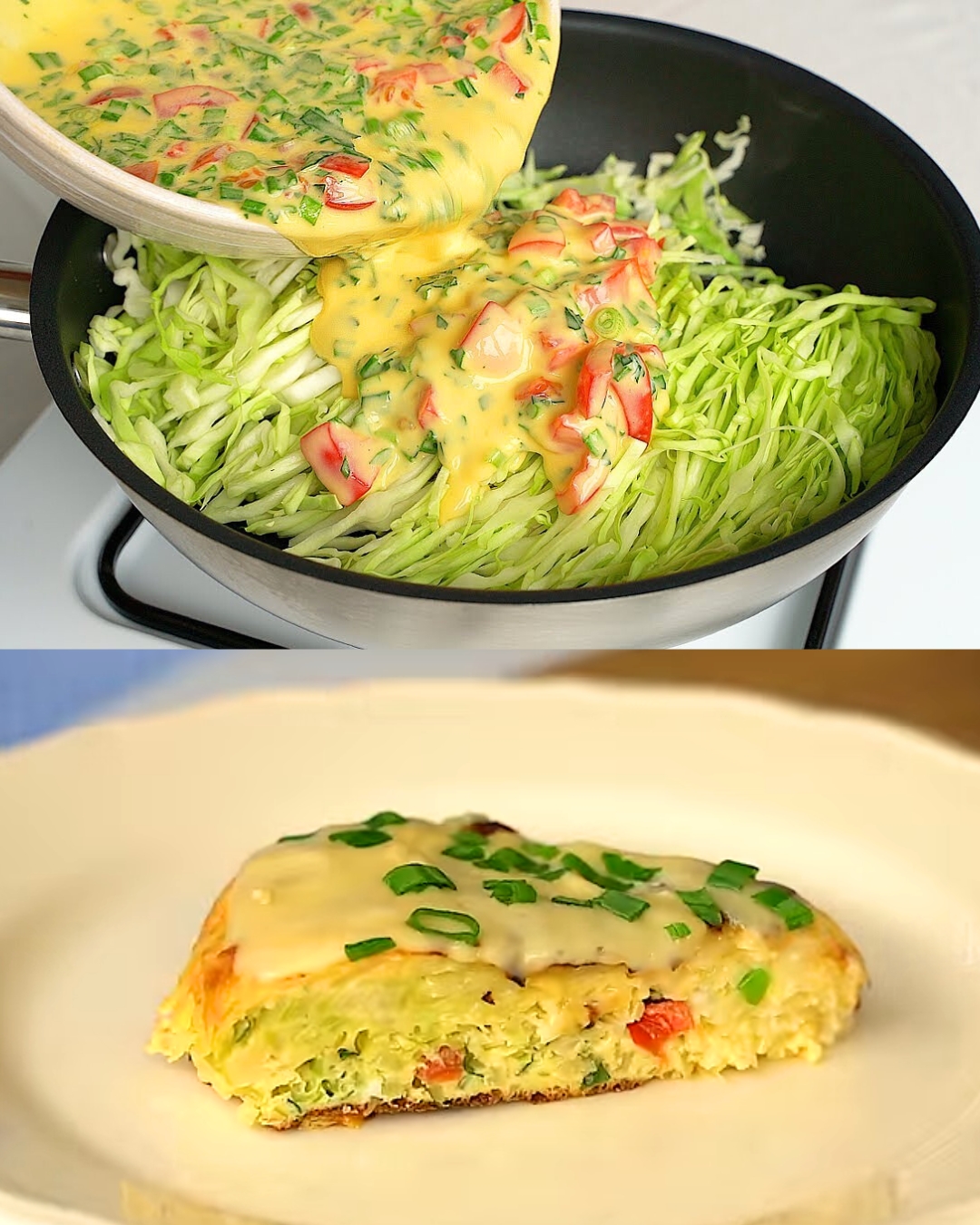 Cabbage and Egg Pancake - Greenku Recipes