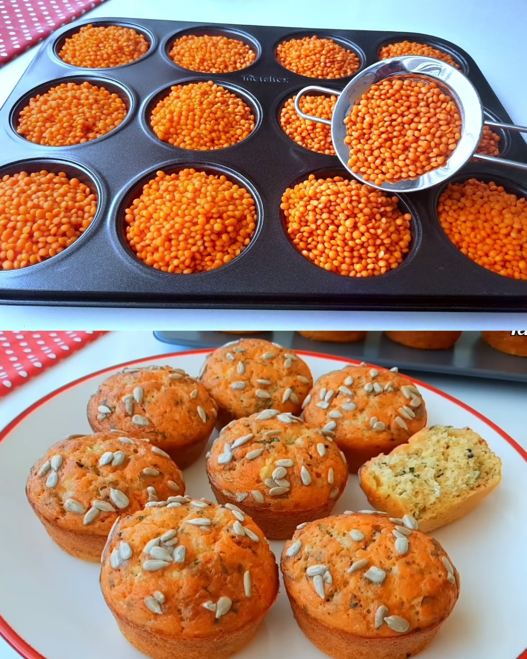 Gluten-Free Lentil and Cheese Muffins - Greenku Recipes