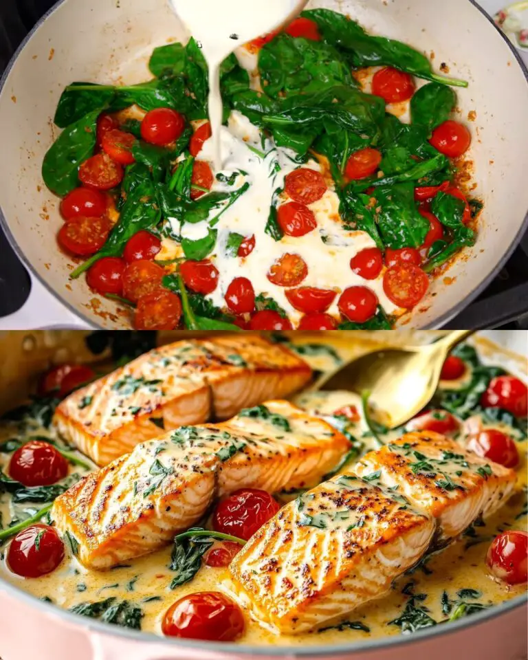 Pan Seared Salmon With Creamy Spinach And Tomato Sauce Greenku Recipes